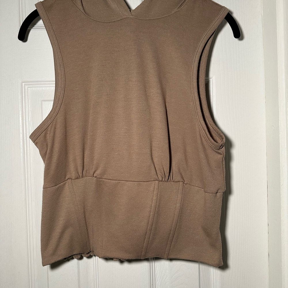 Meraki Tan Sleeveless Tank Top